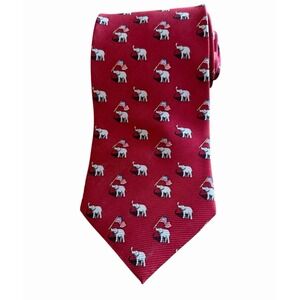 Republican Party Elephant Silk Tie Mens Necktie Red Blue White Political Flag